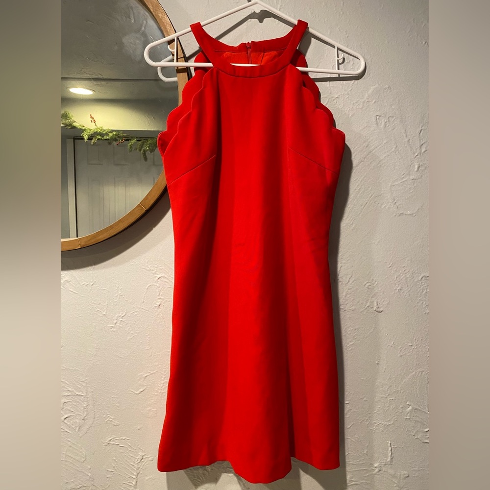 Woman Red Straps Dress